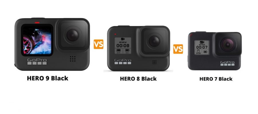 GoPro Hero 9 black vs Hero 8 vs Hero 7